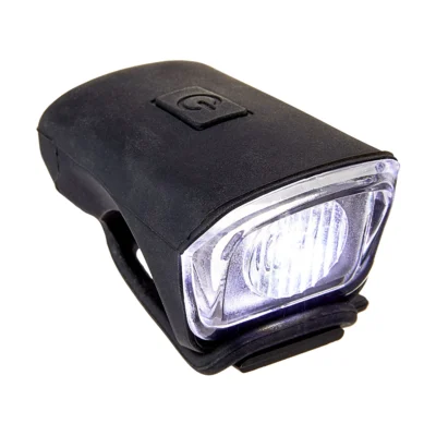 65 Lumens USB Rechargeable Bicycle Front Headlight, Black, 2 oz